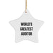 Funny Auditor Gifts from Men - World's Greatest Auditor Star Ornament for Christmas Unique Gifts - Image 1