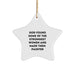 Funny Painter Gifts from Family, Unique Star Ornament for Painter Women, Christmas Decorations with Inspirational Quote - God Found Some Of The Strongest Women And Made Them Painter, Star Shaped - Image 1