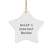 Funny Star Ornament Gifts from Men to World's Greatest Banker Friends, Funny Christmas Unique Gifts for Banker Men, Star Ornament Banker Gifts - Image 1