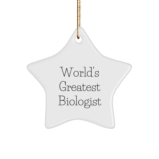 Funny World's Greatest Biologist Star Ornament Gifts for Biologists from Friends, Coworkers, or Family - Unique Christmas Memorable Presents - Image 1