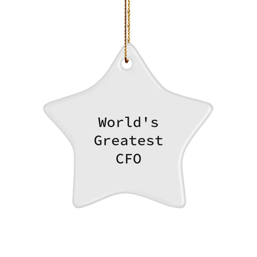 Funny CFO Christmas Star Ornament, Gifts from Men to Their World's Greatest CFO, Funny Star Shaped CFO Gifts for Christmas Unique Decorations - Image 1