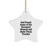 Funny Trucker Gifts, Christmas Unique Star Ornaments, Strong Women Quotes, Gifts from Family for Trucker - Image 1