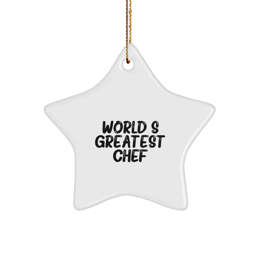 Chef Star Ornament World's Greatest Funny Gift from Family for Christmas - Image 1