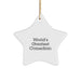Funny Comedian Gifts from Men to Comedian Friends - World's Greatest Comedian Star Ornament, White, 3.25'' Tall, For Christmas - Image 1
