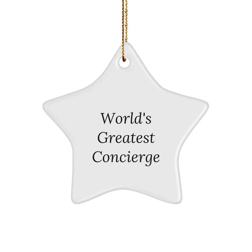 Concierge Gifts from World's Greatest - Funny Star Ornament for Men, Women, Friends, Family, Coworkers this Christmas - Image 1