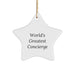 Concierge Gifts from World's Greatest - Funny Star Ornament for Men, Women, Friends, Family, Coworkers this Christmas - Image 1
