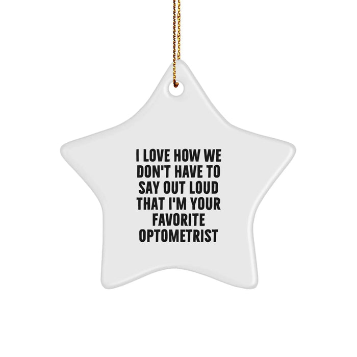 Funny Optometrist Gifts from Family - Optometrist Star Ornament for Christmas - Image 1