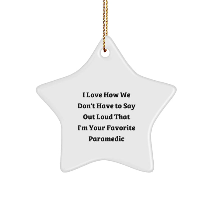 Funny Rescue Worker Star Ornament Gifts from Friends and Family for Rescue Worker Guys and Girls Christmas Unique Presents - Image 1