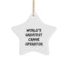 World's Greatest Crane Operator Star Ornament, Gifts from Friends for Christmas - Image 1