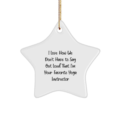 Funny Yoga Instructor Star Ornament Gifts from Friends for Christmas Unique Gifts - Image 1