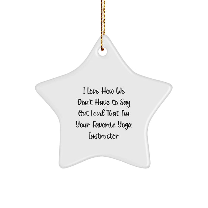 Funny Yoga Instructor Star Ornament Gifts from Friends for Christmas Unique Gifts - Image 1