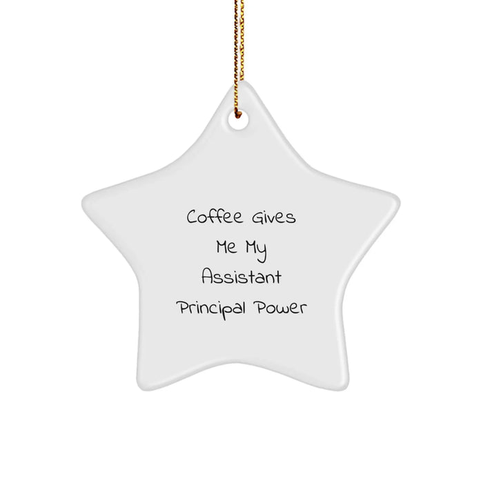 Funny Assistant Principal Star Ornament, Gifts from Friends to Assistant Principal, Christmas Unique Gifts, Star Ornament for Assistant Principal Desk - Image 1