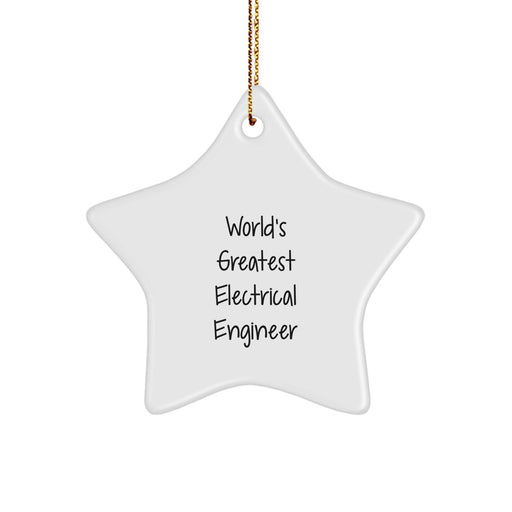 World's Greatest Electrical Engineer Star Ornament, Gifts from Men to Electrical Engineer, Festive Christmas Decoration - Image 1