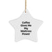 Funny Waitress Gifts for Christmas, Cute Star Ornament, Gifts from Family, Friends, Coworkers, 'Coffee Gives Me My Waitress Power' - Image 1