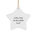 Funny Waitress Star Ornament Gifts from Friends, Family, Coworkers, or Men to Women for Christmas Unique Presents with Coffee Gives Me My Waitress Power - Image 1