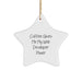 Funny Web Developer Star Ornament Gifts from Friends, Christmas Unique Star Ornaments for Web Developer, Coffee Gives Me My Web Developer Power - Image 1