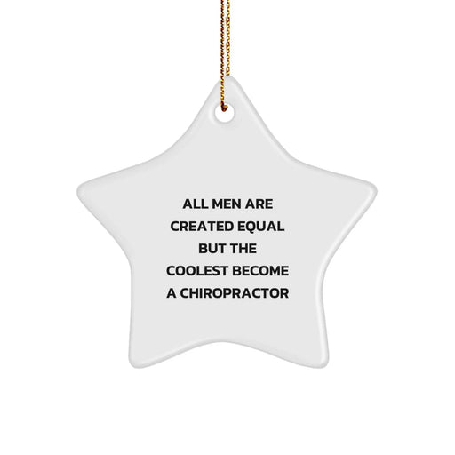 Funny Chiropractor Gifts from Friends, Star Ornament for Men, Unique Christmas Unique Gifts for Chiropractors - Image 1