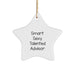 Funny Star Ornament Gifts from Friends to Smart Sexy Talented Advisor, Christmas Unique Advisor Gifts, Star Shaped Ornament - Image 1