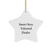 'Smart Sexy Talented Dealer' Star Ornament, Funny Dealer Gifts for Christmas, Star-Shaped MDF Decorations with Gold Cord - Image 1