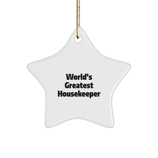 Funny Housekeeper Star Ornament Gift for Housekeeper, Christmas Unique Gifts from Friends - Image 1