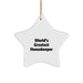 Funny Housekeeper Star Ornament Gift for Housekeeper, Christmas Unique Gifts from Friends - Image 1