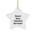 Funny Surveyor Gifts from Friends for Men, Smart Sexy Talented Surveyor Star Ornament, Christmas Unique Gifts - Image 1