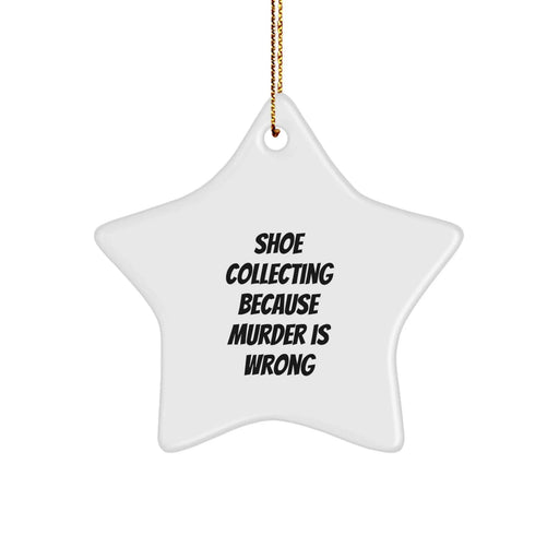 Funny Shoe Collecting Gift Star Ornament for Shoe Enthusiasts Friends and Family, Gifts from Men and Women, Christmas Unique Decorations - Image 1