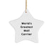Funny Mail Carrier Star Ornament Gifts for Mail Carrier, World's Greatest Mail Carrier, Christmas Unique Gifts from Friends - Image 1