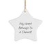Chemist Love Gifts from Friends and Family, Funny Star Ornament, White, Star Shaped, My Heart Belongs To A Chemist Christmas Unique Gifts - Image 1