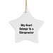 Funny Chiropractor Gifts for Christmas - 'My Heart Belongs To A Chiropractor' Star Ornament from Friends, Unique Chiropractor Christmas Unique Gifts - Image 1