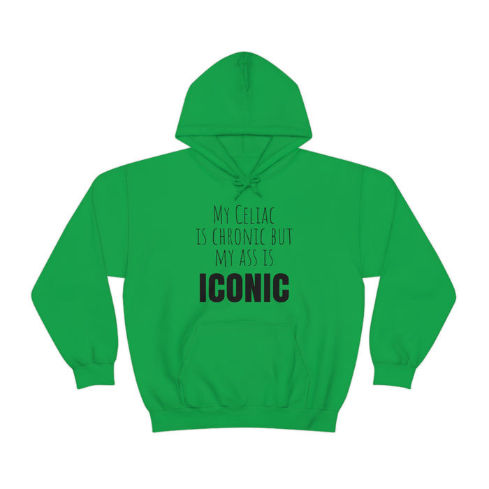 Celiac Disease Hoodie, My Celiac is Chronic but My Ass is Iconic, Funny Celiac Gift, Awesome Celiac Gift, Gift for Celiac, Celiac Awareness, Mother's Day, Birthday