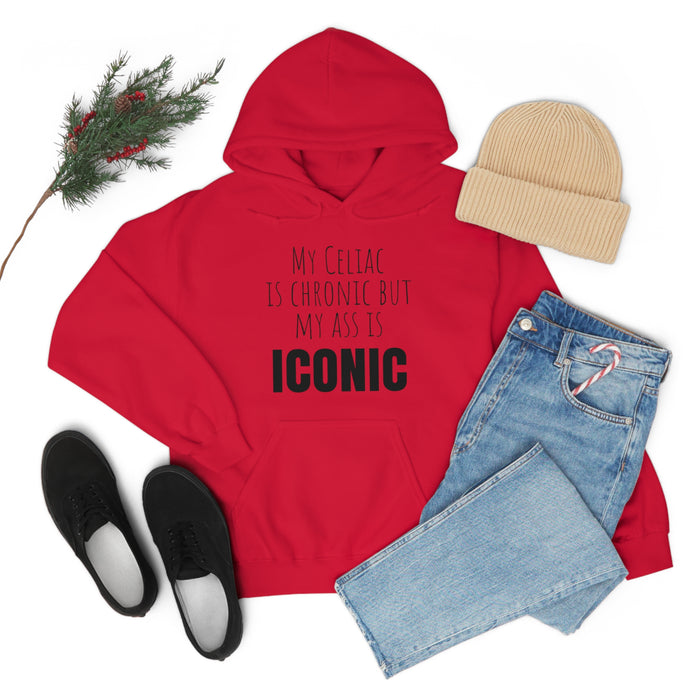 Celiac Disease Hoodie, My Celiac is Chronic but My Ass is Iconic, Funny Celiac Gift, Awesome Celiac Gift, Gift for Celiac, Celiac Awareness, Mother's Day, Birthday