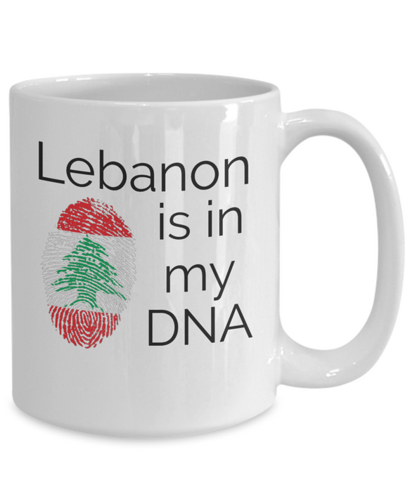 Lebanon Coffee Mug, Gift for Lebanese - Lebanon is in my DNA