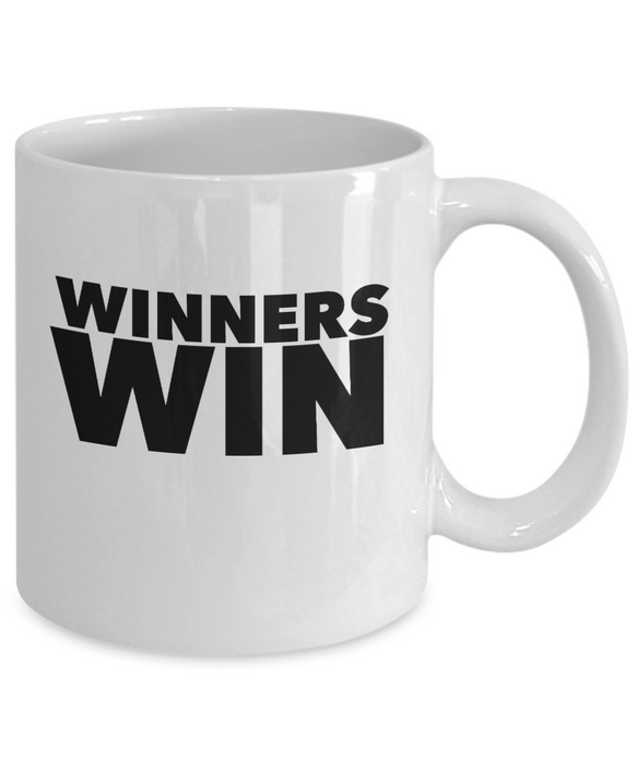 Winners Win Coffee Mug, Gift for Entrepreneur, Funny Sales Gift, Epic Account Manager Gift, Solopreneur Gift - 15oz and 11oz, Gift