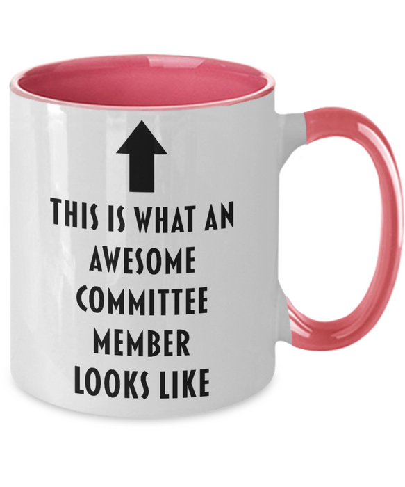 This Is What An Awesome Committee Member Looks Like, Funny, Cheap, Inappropriate, Gift For, Two-tone, Committee Member Coffee Mug