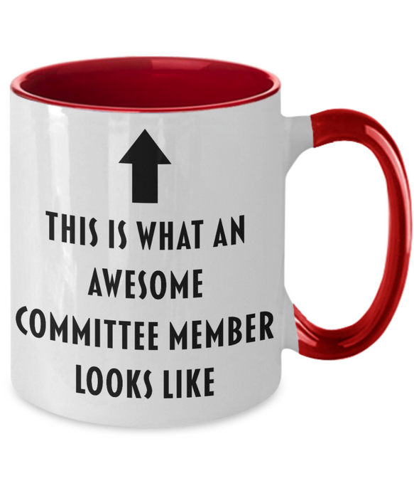 This Is What An Awesome Committee Member Looks Like, Funny, Cheap, Inappropriate, Gift For, Two-tone, Committee Member Coffee Mug