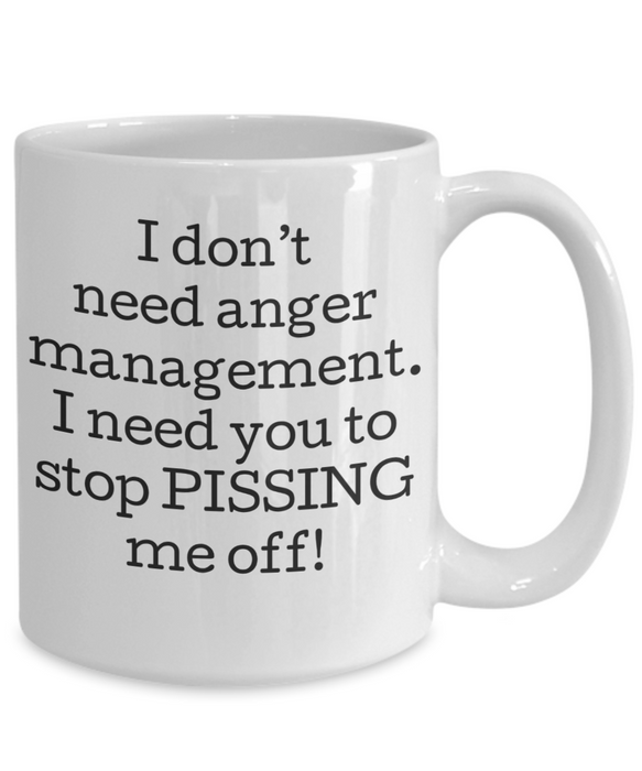 Anger Management Mug, Anger Management Coffee Mug, I Don’t Need Anger Management, Funny Mug, Tea Cup