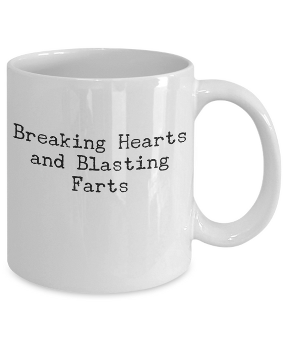 Daddy Coffee Mug, Breaking Hearts And Blasting Farts, Gifts For Father, Present From Daughter, Ceramic Cup For Daddy, for Dad, Father's Day