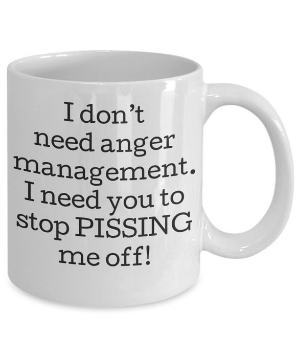 Anger Management Mug, Anger Management Coffee Mug, I Don’t Need Anger Management, Funny Mug, Tea Cup