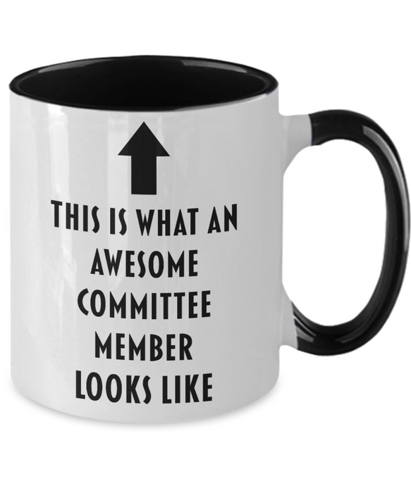 This Is What An Awesome Committee Member Looks Like, Funny, Cheap, Inappropriate, Gift For, Two-tone, Committee Member Coffee Mug