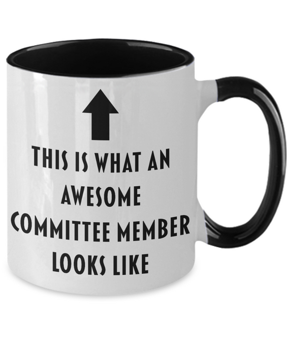 This Is What An Awesome Committee Member Looks Like, Funny, Cheap, Inappropriate, Gift For, Two-tone, Committee Member Coffee Mug