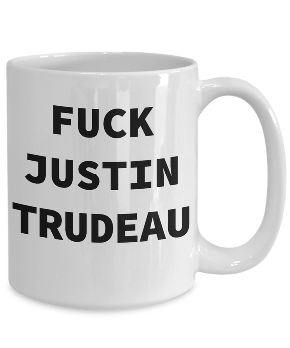 Fuck Justin Trudeau Coffee Mug, Gift for Canadian, Conservative Party, Libertarian, Canada, Truckers