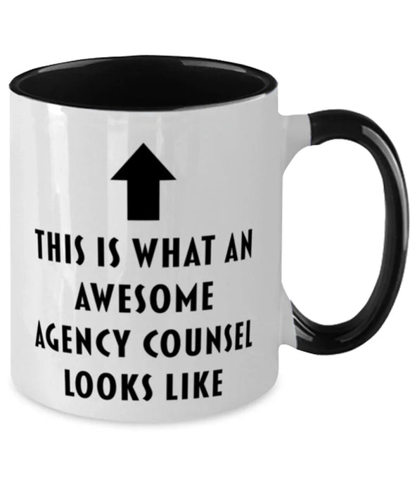 This is What an Awesome Agency Counsel, Funny, Cheap, Inappropriate, Gift for, Black Two-Tone, Agency Counsel Coffee Mug