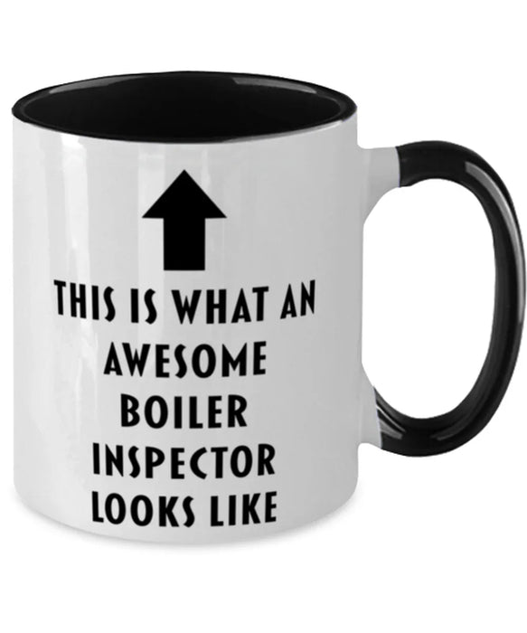 This is What an Awesome Boiler Inspector, Funny, Cheap, Inappropriate, Gift for, Black Two-Tone, Boiler Inspector Coffee Mug