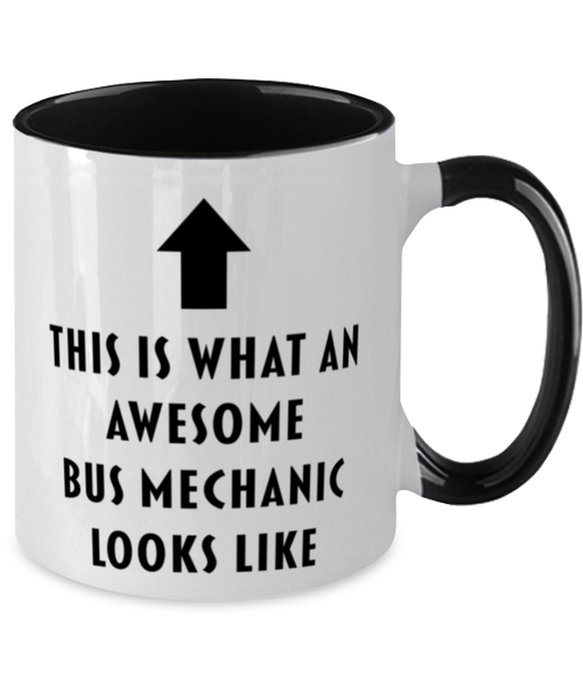 This is What an Awesome Bus Company, Funny, Cheap, Inappropriate, Gift for, Black Two-Tone, Bus Company Coffee Mug