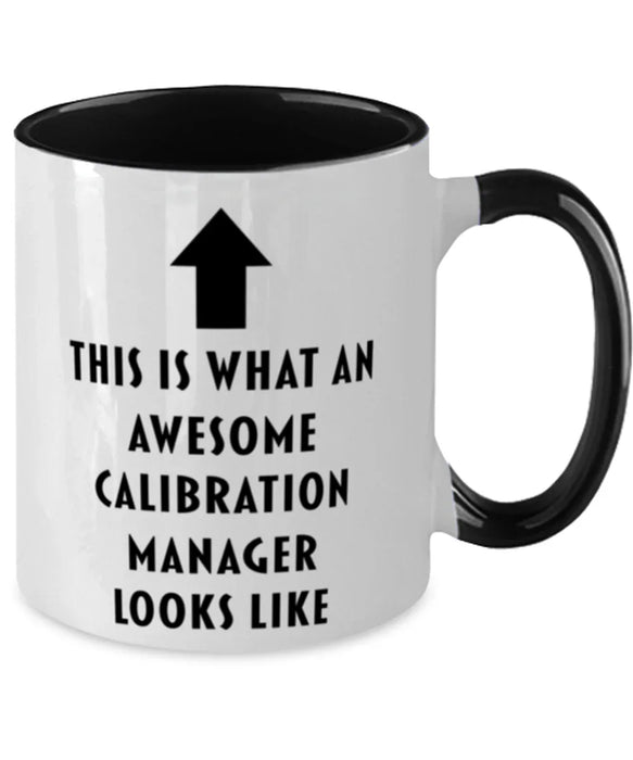 This is What an Awesome Calibration Manager, Funny, Cheap, Inappropriate, Gift for, Black Two-Tone, Calibration Manager Coffee Mug