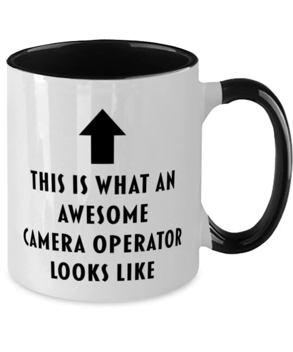 This is What an Awesome Camera Operator, Funny, Cheap, Inappropriate, Gift for, Black Two-Tone, Camera Operator Coffee Mug