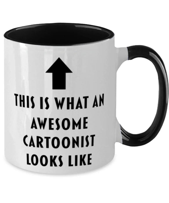 This is What an Awesome Cartoonist, Funny, Cheap, Inappropriate, Gift for, Black Two-Tone, Cartoonist Coffee Mug
