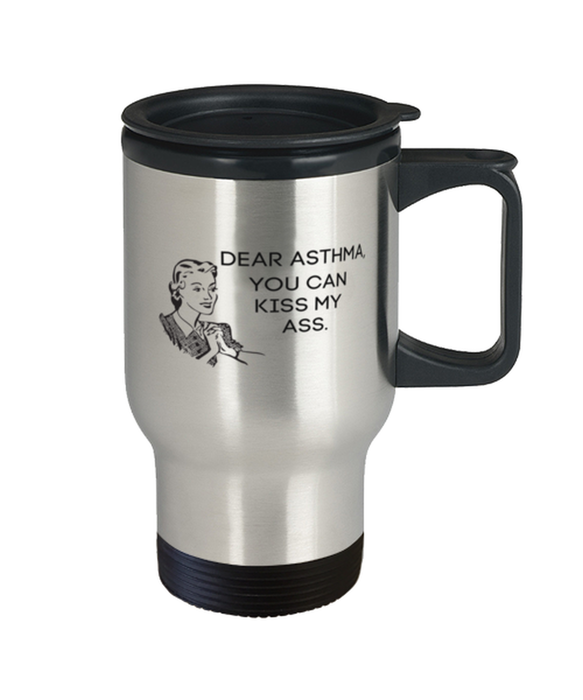 Asthma Kiss My Ass Coffe Mug, Funny, Cheap, Inappropriate, Gift for, Travel, Asthma Coffee Mug