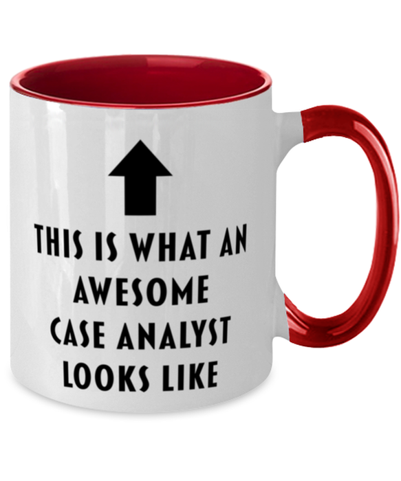 This is What an Awesome Case Analyst, Funny, Cheap, Inappropriate, Gift for, Red Two-Tone, Case Analyst Coffee Mug